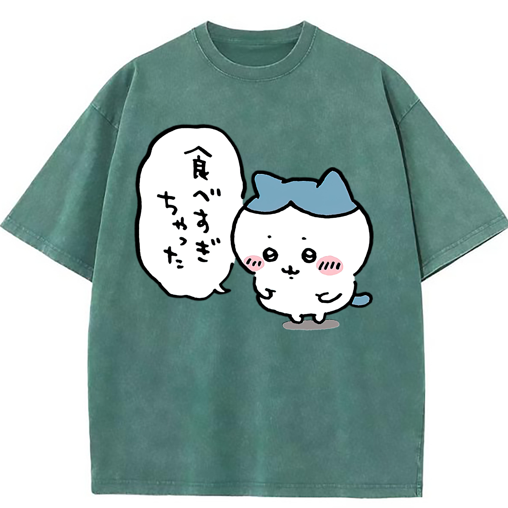 （画像用） ちいかわ ハチワレ Chii-kawa hachiware 綿100% ヴィンテージ風 半袖Tシャツ（フロントプリント）